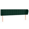 vidaXL Testiera ad Orecchio Verde Scuro 203x23x78/88 cm in Velluto