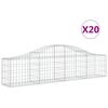vidaXL Cesti Gabbioni ad Arco 20 pz 200x30x40/60 cm Ferro Zincato