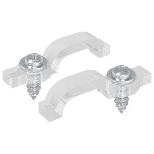 vidaXL Clip per Striscia LED 2 pcs Trasparente 23,8 x 7,3 x 4,3 mm