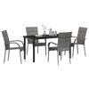 vidaXL Set da Pranzo per Giardino 5 pcs Grigio