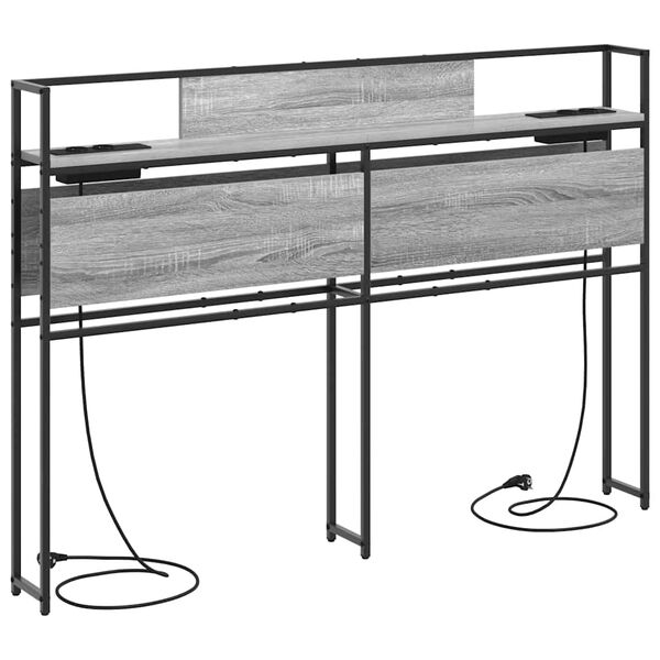 vidaXL Testata contenitore Grigio sonoma 140 cm Legno multistrato