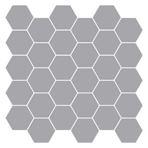 vidaXL Piastrella Esagonale 10 pcs Grigio 30 x 30 cm Poliuretano e PET