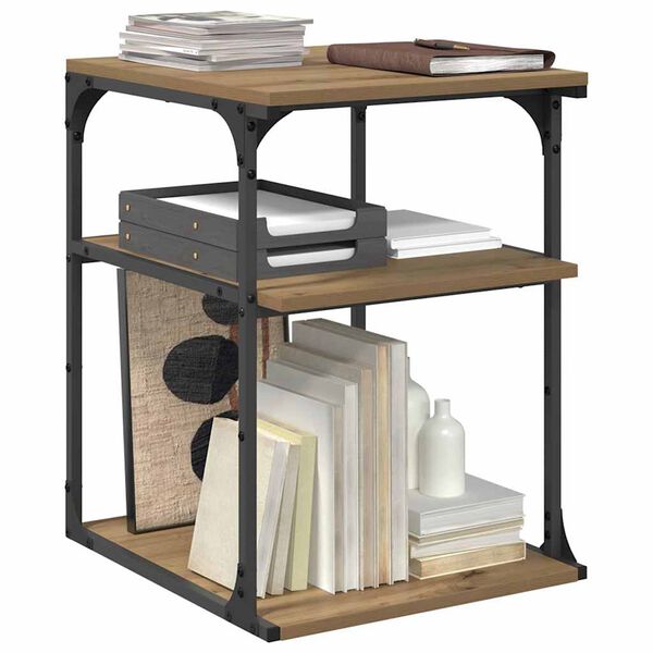 vidaXL Supporto per Stampante Rovere artigianale 43 x 48 x 64 cm