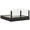 vidaXL Letto con Contenitore Nero 200 x 200 cm Legno multistrato