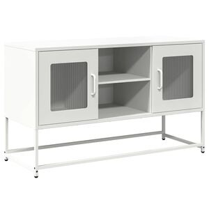 vidaXL Mobile TV Bianco 100,5x39x60,5 cm in Acciaio