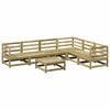 vidaXL Set Divani da Giardino 7 pz in Legno Impregnato di Pino