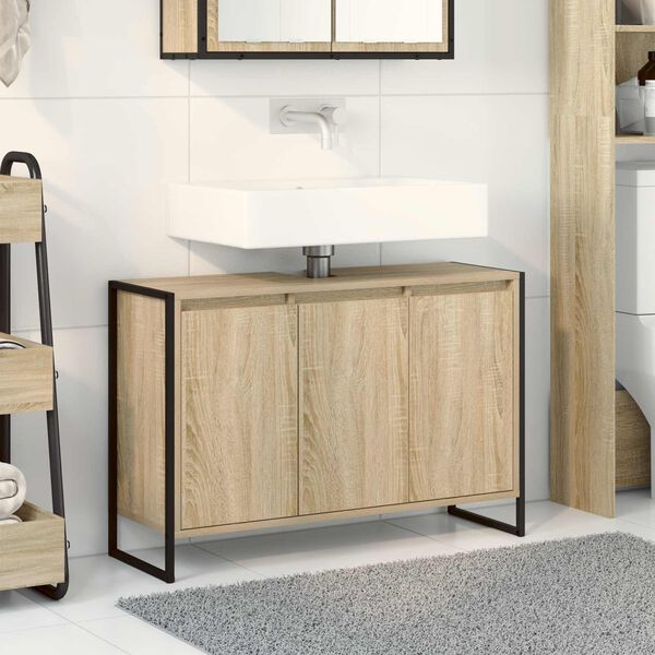 vidaXL Mobile da Bagno Sonoma 90 x 30 x 60 cm Legno multistrato