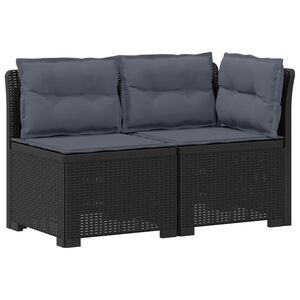 vidaXL Divano da Giardino a 2 Posti con Cuscini Aspetto Rattan PP