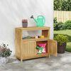 vidaXL Tavolo Consolle da Giardino 80x35x75 cm Legno Massello Acacia