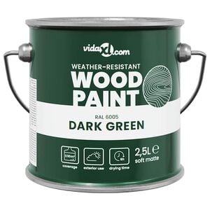 vidaXL Vernice per legno Verde 2,5 L Stampa da parete