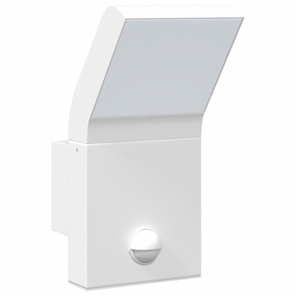 vidaXL Applique con LED e Sensore 2 pz Bianche in Alluminio Pressofuso