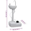 vidaXL Set Toilette da Campeggio Portatile e Supporto Lavamani