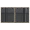 vidaXL Tavolo da Giardino Piano in Vetro Grigio 100x55x73cm Polyrattan