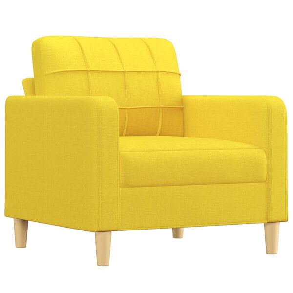 vidaXL Poltrona Giallo Chiaro 60 cm in Tessuto
