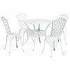 vidaXL Set di Tavolo da Giardino 5 pcs Bianco Alluminio pressofuso