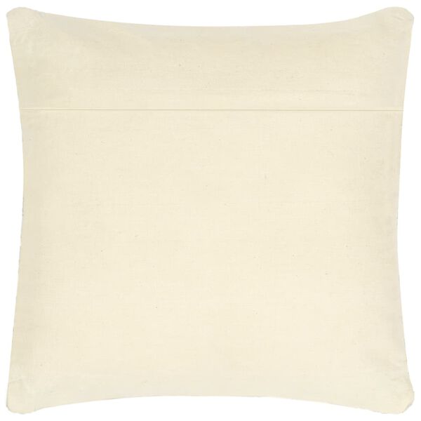 vidaXL Cuscino Chindi Grigio Chiaro 60x60 cm in Pelle e Cotone