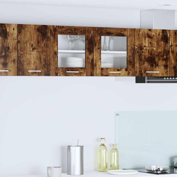 vidaXL Armadio pensile Rovere Affumicato e Bianco 80 x 31 x 40 cm