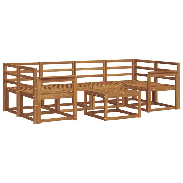 vidaXL Set di divani da esterno 7 pcs Naturale