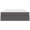 vidaXL Letto con contenitore e materasso Grigio 140 x 200 cm