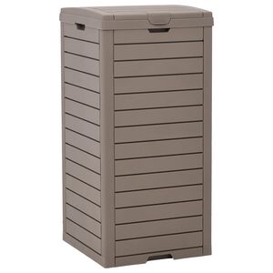 vidaXL Cestino per Rifiuti da Esterno Marrone 41x41x86cm Polipropilene