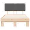 vidaXL Letto con Testiera Rivestita Grigio scuro 120 x 200 cm