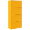 vidaXL Armadio 2 pcs Giallo senape 90 x 40 x 200 cm Acciaio