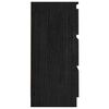 vidaXL Comodini 2 pz Neri 40x29,5x64 cm in Legno Massello di Pino