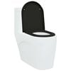 vidaXL Sedile del WC Nero 46,2 x 36 x 4,3 cm Duroplast
