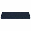 vidaXL Tappetini per scale autoadesivi 30 pz 65x21x4 cm blu navy bordo rettangolare