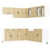 vidaXL Set Mobili da Cucina 11 pz Lucca Rovere Sonoma in Truciolato