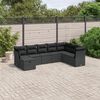 vidaXL Set Divani da Giardino con Cuscini 8 pz Nero in Polyrattan