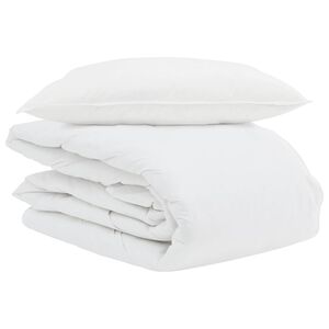 vidaXL Duvet Estivo con cuscino 2 pz Bianco Piuma d'anatra
