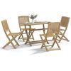 vidaXL Set da Pranzo per Giardino 5 pz in Legno Massello di Acacia