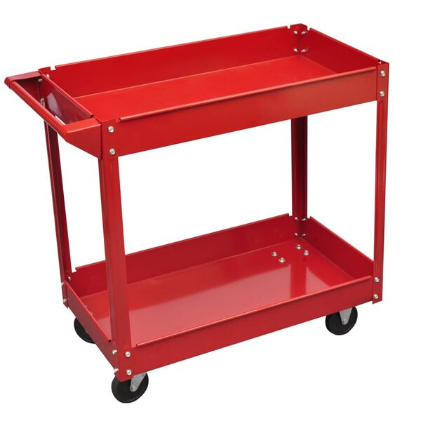 vidaXL Carrello Portautensili da Officina 100 Kg Rosso