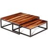 vidaXL Set Tavolini ad Incastro 2 pz in Legno Massello di Acacia