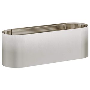 vidaXL Letto rialzato da giardino Acciaio Inox 120 x 40 x 40 cm