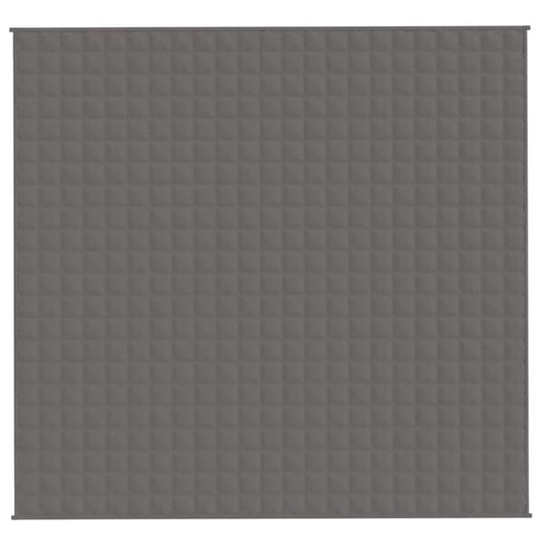 vidaXL Coperta Ponderata Grigia 220x240 cm 15 kg Tessuto