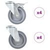 vidaXL Ruote Girevoli con Foro per Bullone 8 pz 100 mm