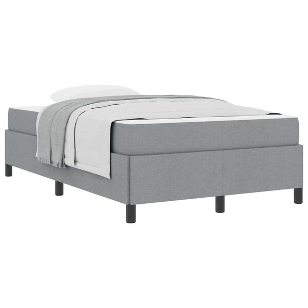 vidaXL Letto a molle Grigio chiaro 120 x 190 cm Tessuto