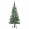 vidaXL Albero di Natale Artificiale Imbiancato con Luci LED 180 cm