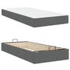 vidaXL Struttura letto con materasso 2 pcs Grigio Sfumato Tessuto