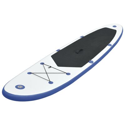 vidaXL Set Tavola da SUP e Surf Gonfiabile Blu e Bianco