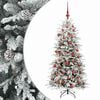 vidaXL Albero di Natale Artificiale con Rami Pieghevoli 120 cm 150 LED