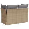 vidaXL Divano da Giardino con Cuscini a 2 Posti Beige in Polyrattan
