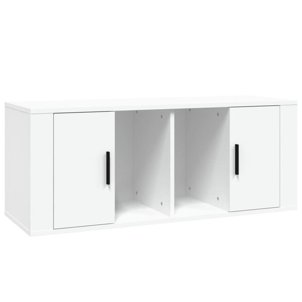 vidaXL Mobile Porta TV Bianco 100x35x40 cm in Legno Multistrato