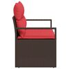 vidaXL Divano da giardino con cuscino 120 x 62 x 69 cm. polyrattan
