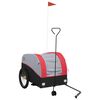 vidaXL Rimorchio da Bici Nero e Rosso 45 kg in Ferro