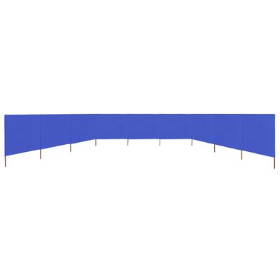 vidaXL Paravento a 9 Pannelli in Tessuto 1200x160 cm Azzurro