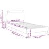 vidaXL Struttura letto bambini con testata Rosa 90 x 200 cm Tessuto