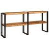 vidaXL Tavolo consolle con lo scaffale Marrone Legno di mango massello